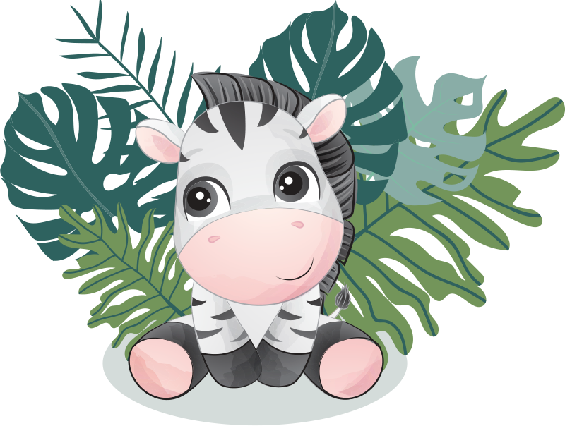 Hayvan pvc halı afrika yaban zebra - TenStickers