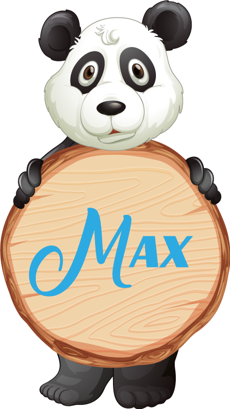 Hayvan pvc halı panda ile isimli - TenStickers