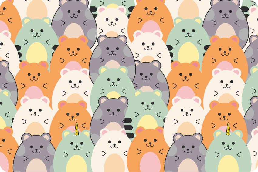 Hayvan pvc halı renkli hamsterler yiyor - TenStickers