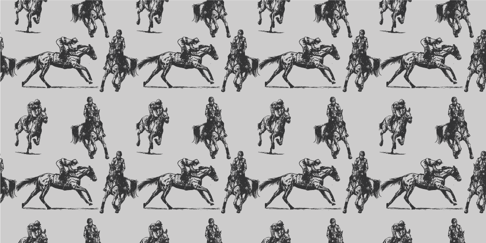 Hayvan pvc halı gri batı atları - TenStickers