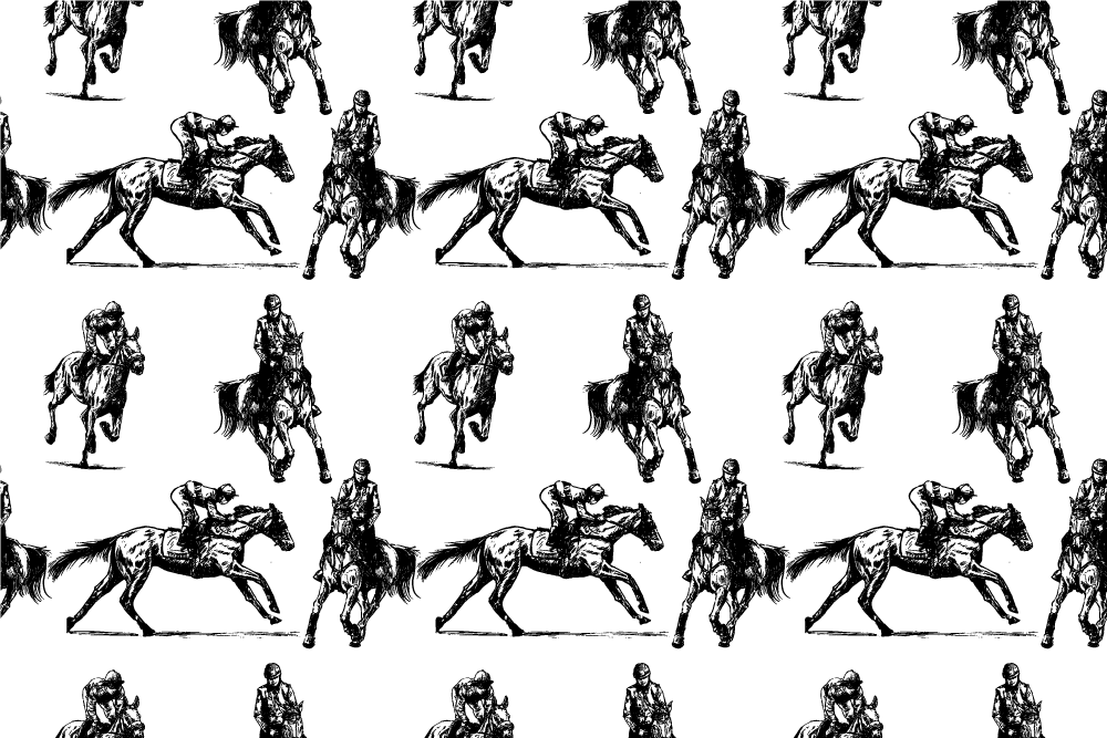 Hayvan pvc halı siyah beyaz at deseni - TenStickers