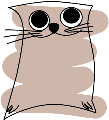 Hayvan pvc halı - kahverengi boyalı kedi - TenStickers