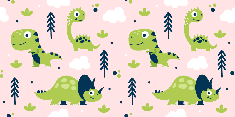Hayvan pvc halı eğlenceli dinozor teması - TenStickers
