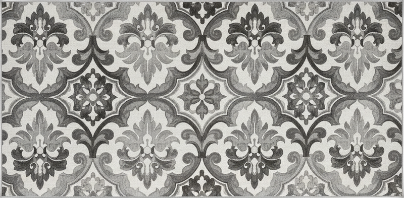 Mutfak pvc halı - gri damask goblen - TenStickers