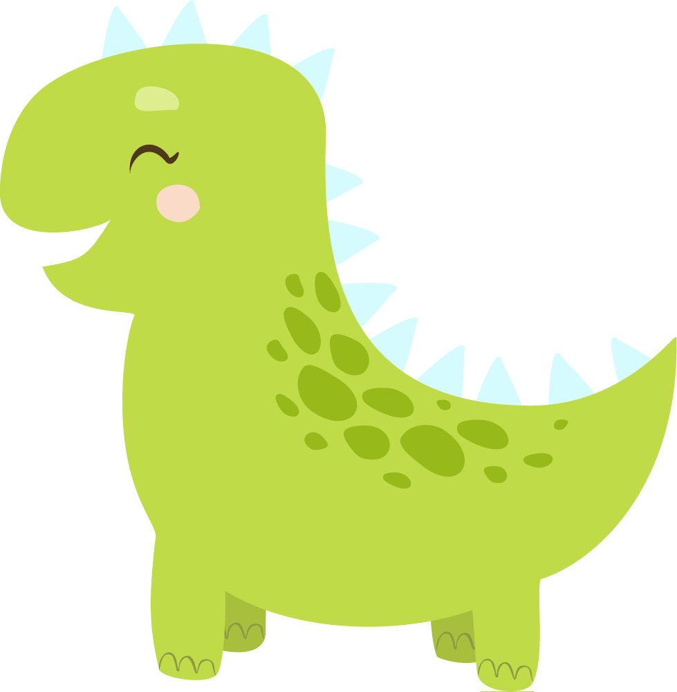 Hayvan pvc halı neşeli dinozor karakteri - TenStickers