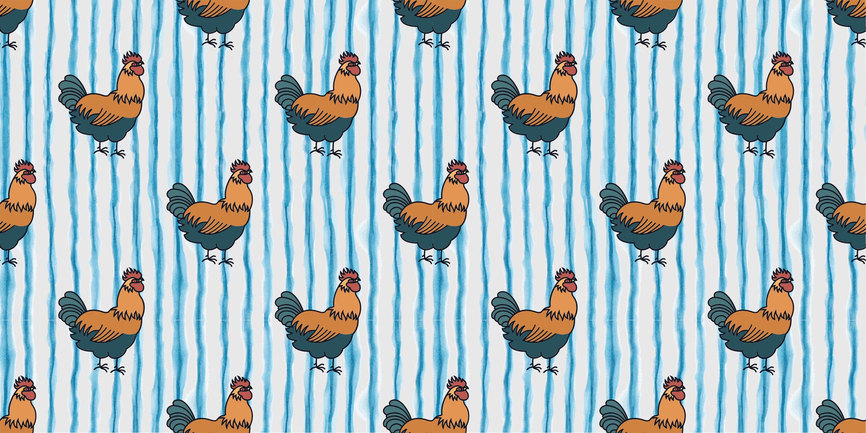 Hayvan pvc halı Şirin tavuk motifi - TenStickers