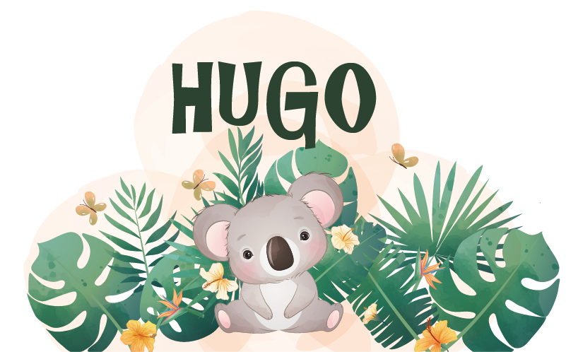Hayvan pvc halı koala orman teması - TenStickers
