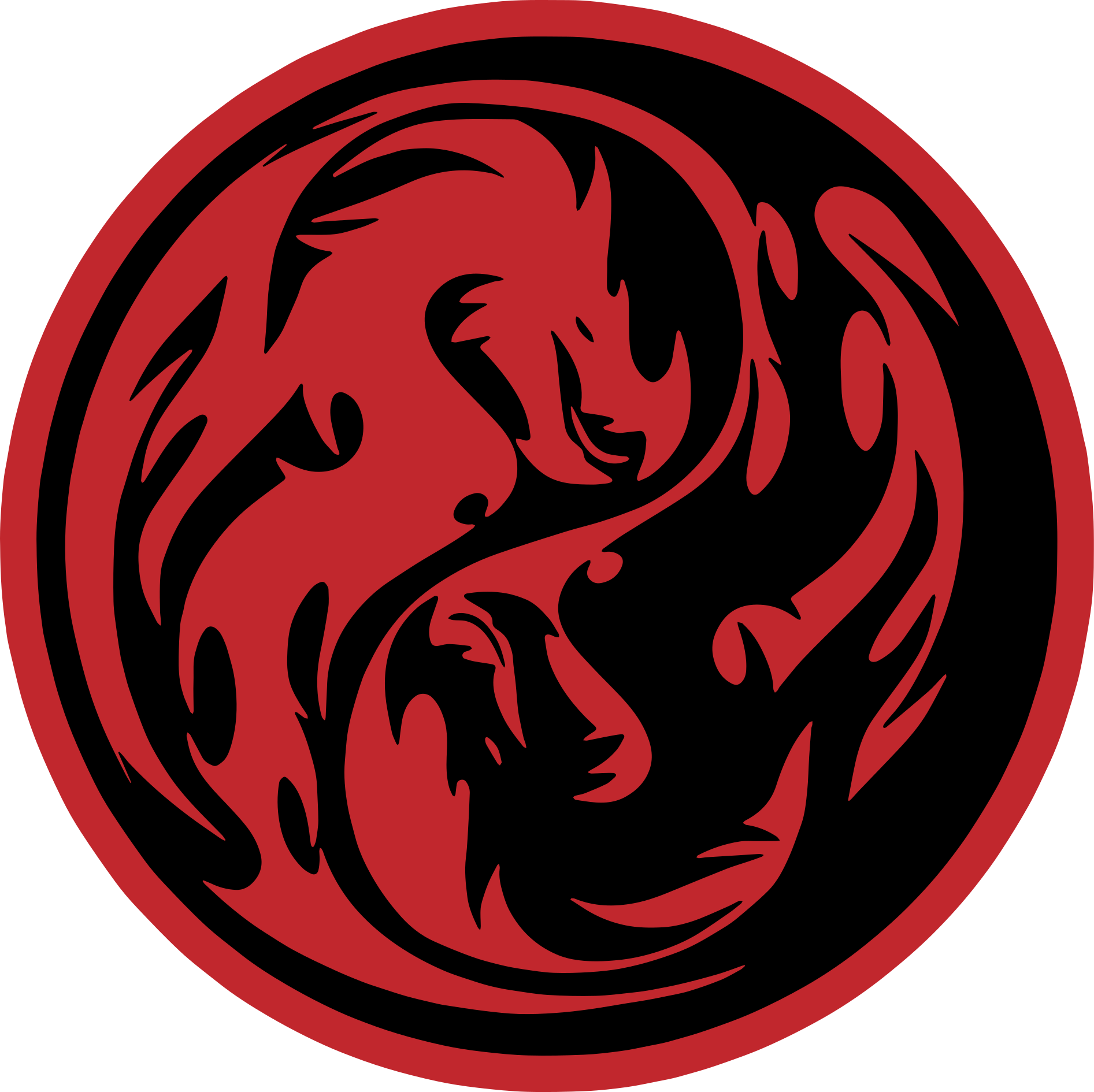 Hayvan pvc halı ejderha yin yang - TenStickers
