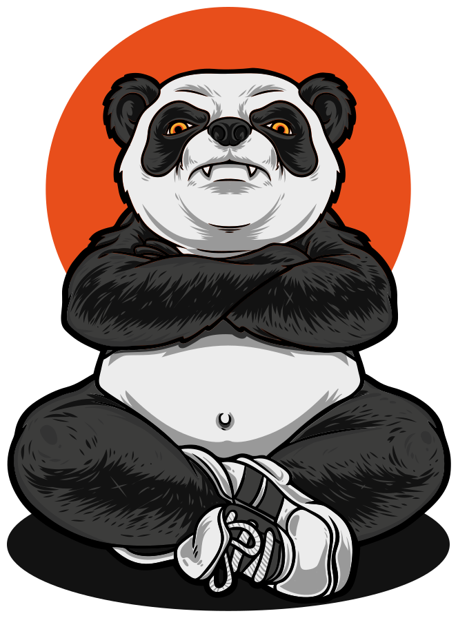 Hayvan pvc halı panda sakinliği kucaklıyor - TenStickers