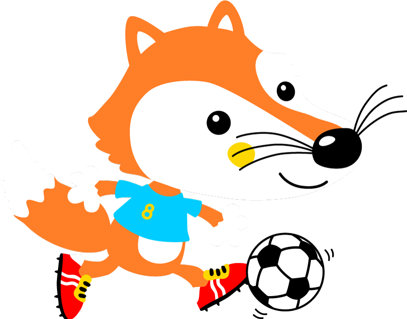 Hayvan pvc halı - Şirin tilki figürü - TenStickers