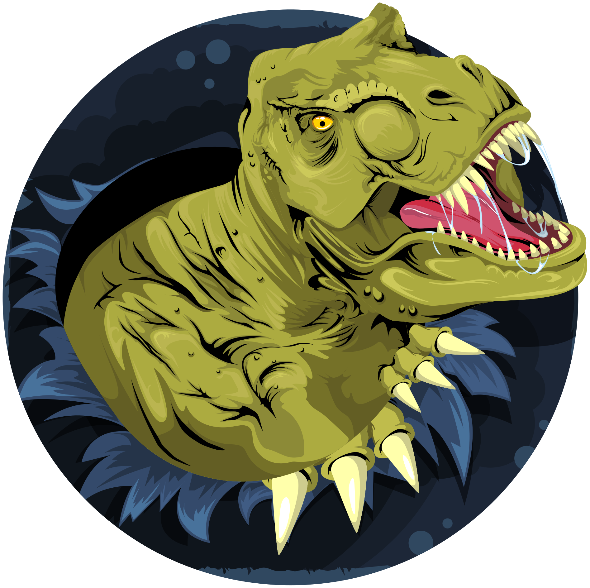 Hayvan pvc halı t-rex kafası - TenStickers