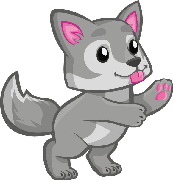 Hayvan pvc halı oynak köpek karakteri - TenStickers