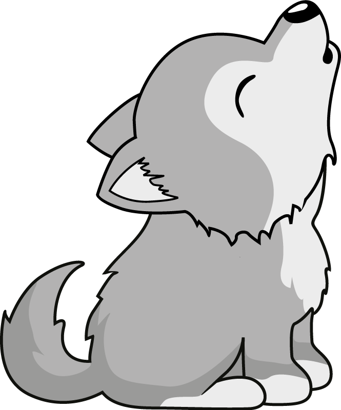 Hayvan pvc halı - uluyan köpek İllüstrasyonu - TenStickers