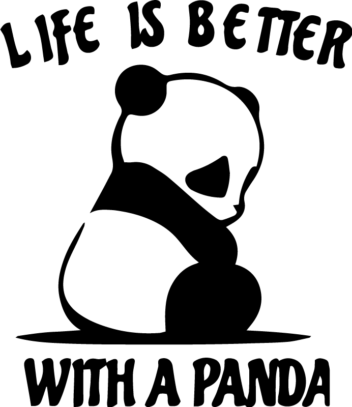 Hayvan pvc halı panda İllüstrasyon alıntısı - TenStickers