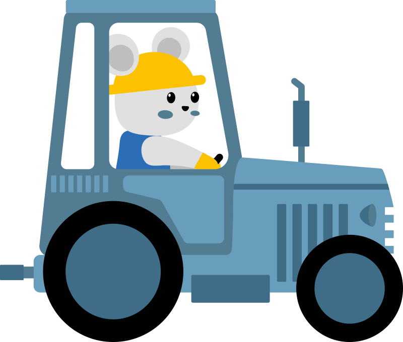 Hayvan pvc halı sevimli ayı Çiftçi - TenStickers