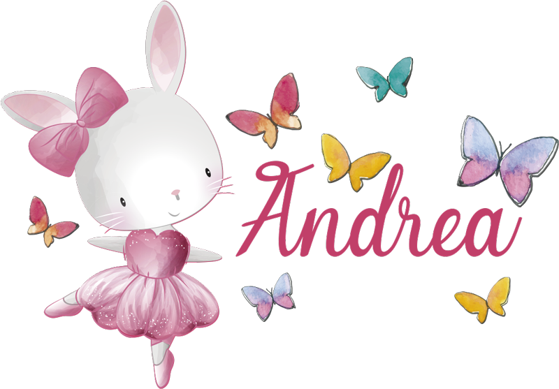 Hayvan pvc halı bale dans eden kız - TenStickers