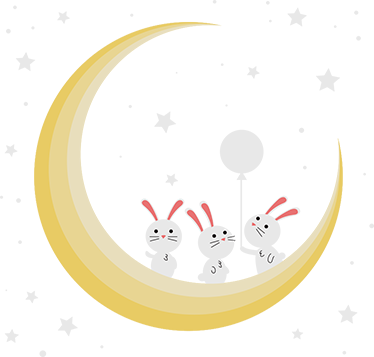 Hayvan pvc halı bebek odası için tavşanlar - TenStickers