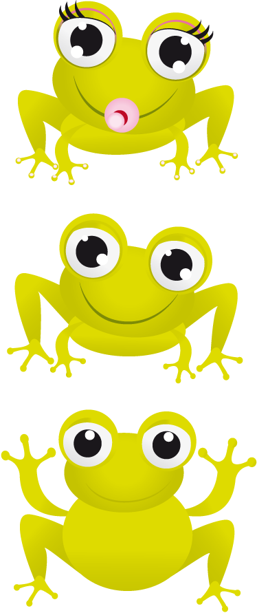 Hayvan pvc halı bebek kurbağaları - TenStickers