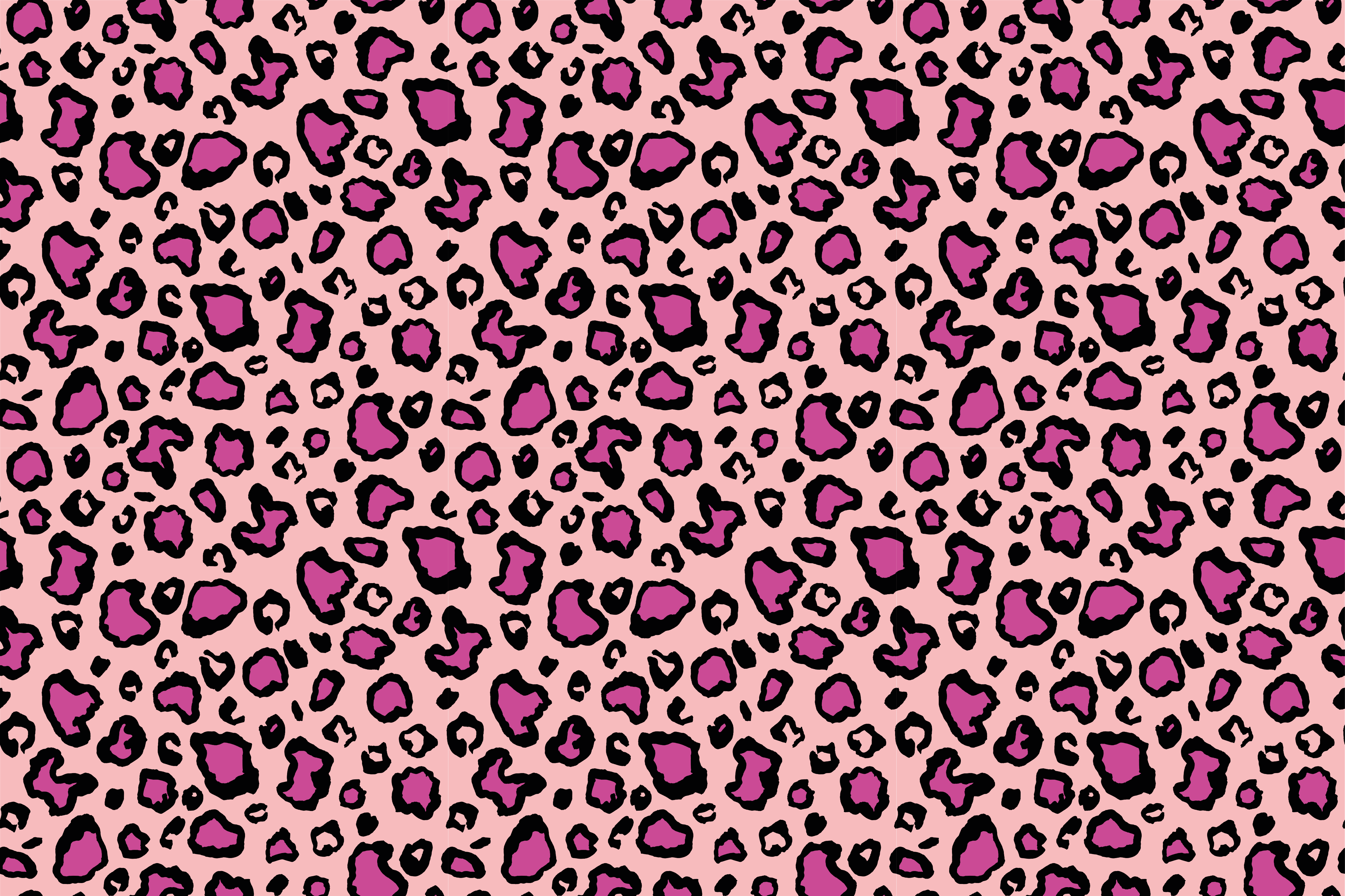 Hayvan pvc halı pembe siyah klasik leopar taklidi - TenStickers