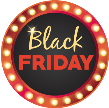 Black friday vinil halı kırmızı yuvarlak promosyon - TenStickers