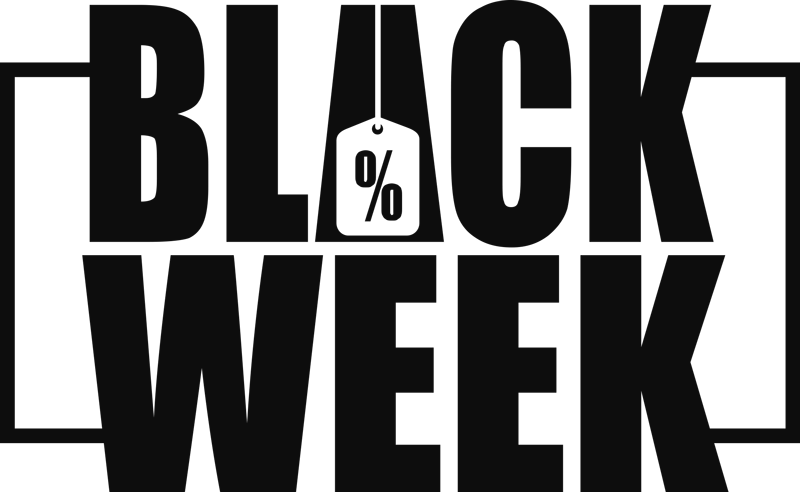 Black friday vinil halı - black week vitrin için - TenStickers