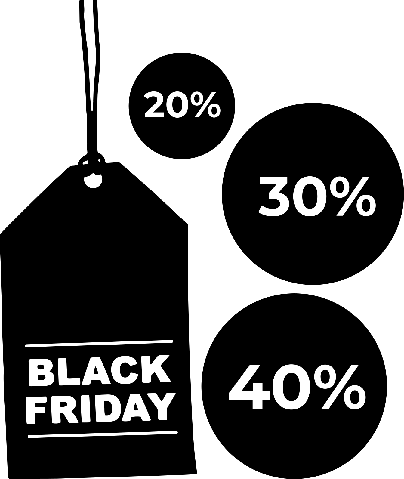 Black friday vinil halı özelleştirilebilir set 3'lü - TenStickers