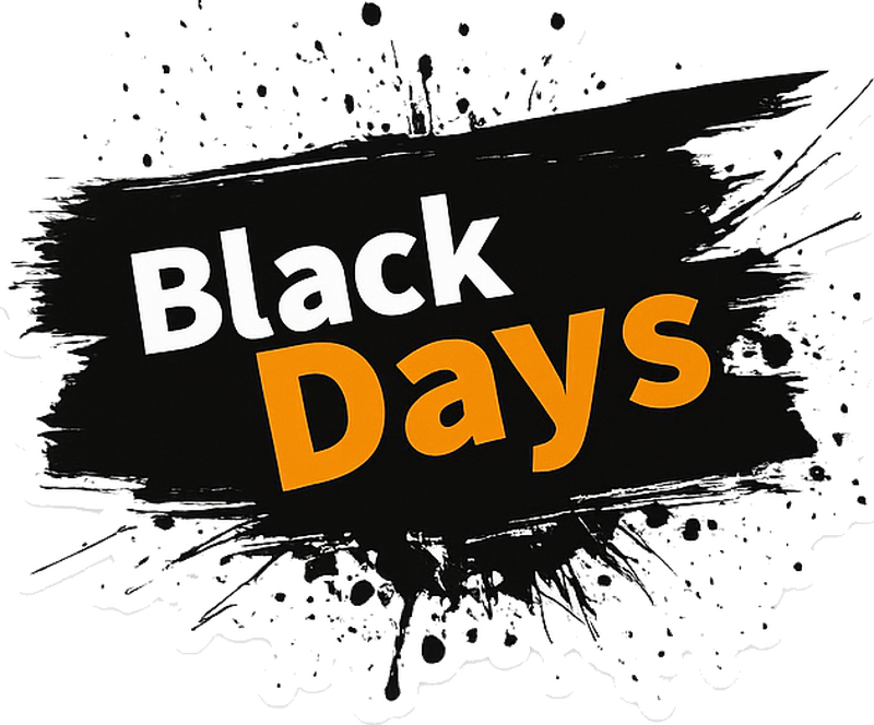 Black friday vinil halı - siyah beyaz "kara günler" - TenStickers