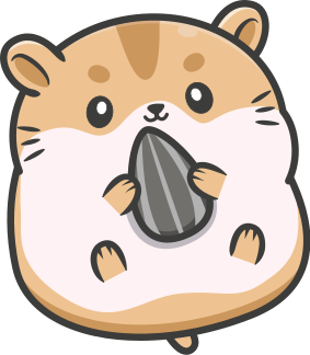Hayvan pvc halı sevimli hamster grafiği - TenStickers