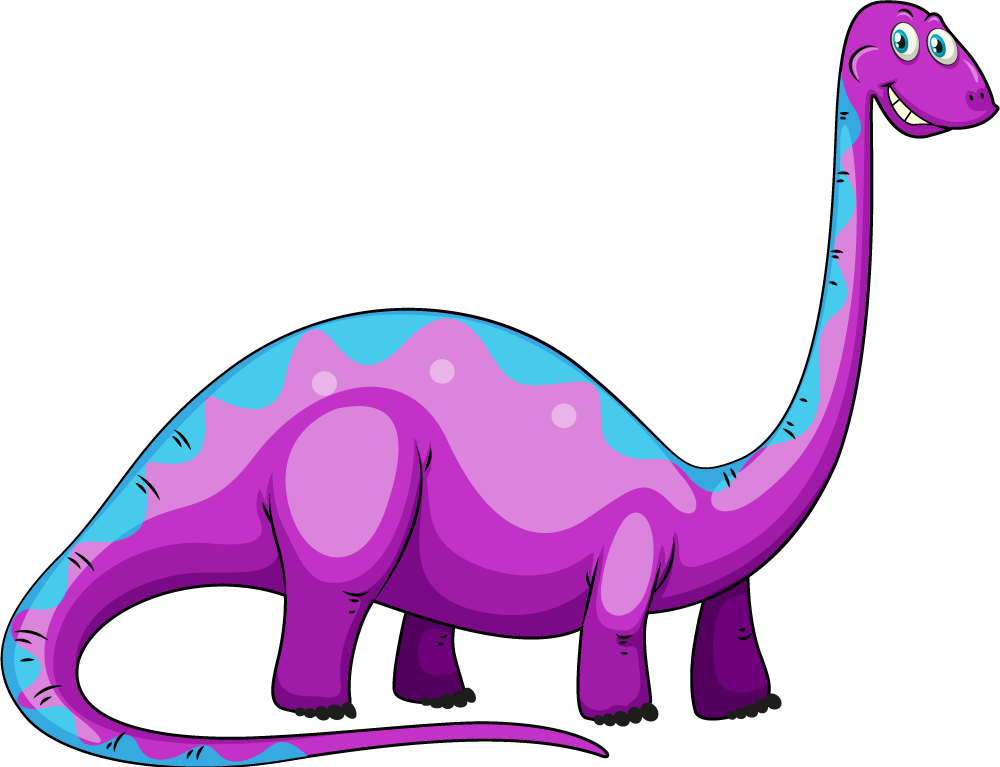Hayvan pvc halı eğlenceli mor dinozor - TenStickers