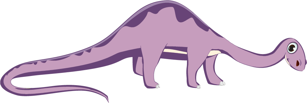 Hayvan pvc halı dost canlı uzun boyunlu dinozor - TenStickers