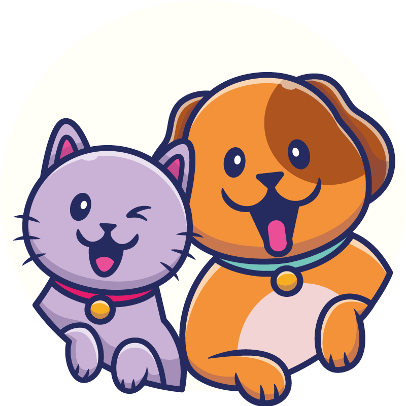 Hayvan pvc halı oyunseven kedi köpek - TenStickers