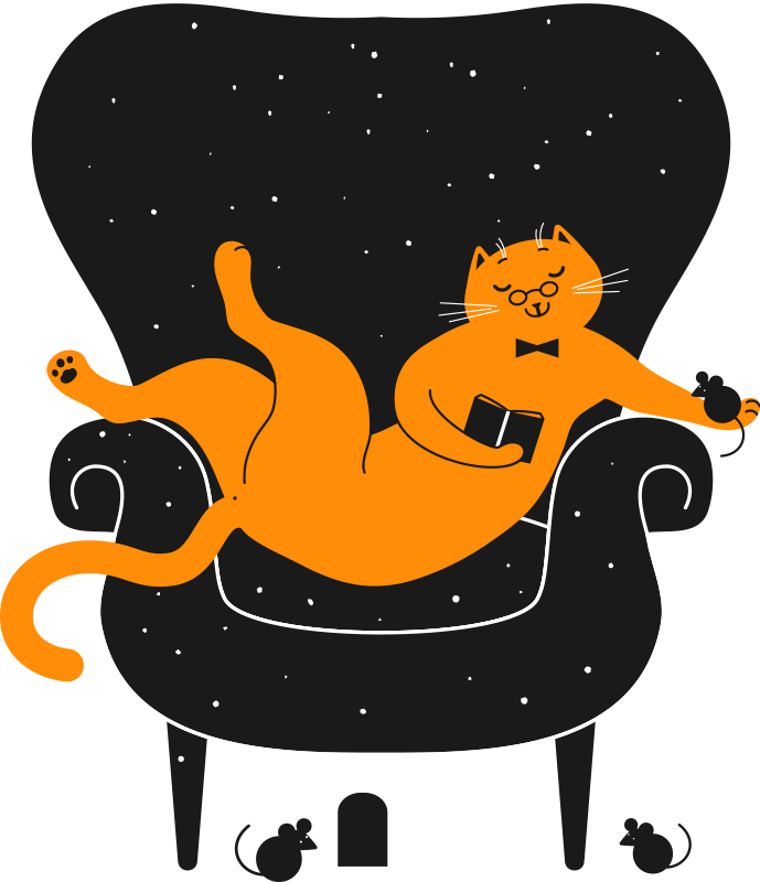 Hayvan pvc halı kedi ve fare - TenStickers