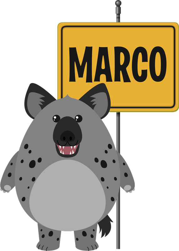 Hayvan pvc halı hyena isimli yaban hayvanı - TenStickers