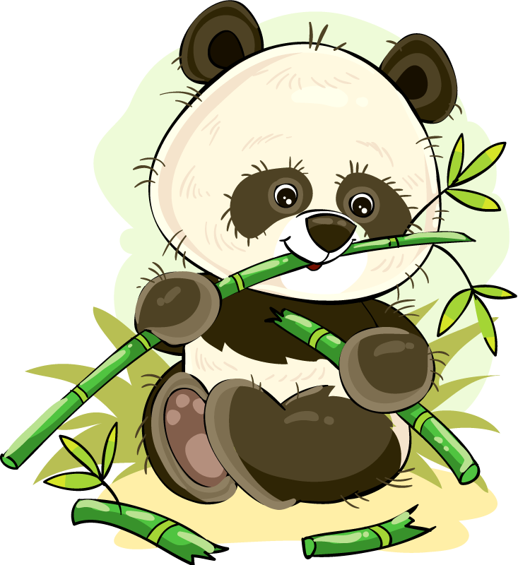 Hayvan pvc halı sevimli panda amblemi - TenStickers