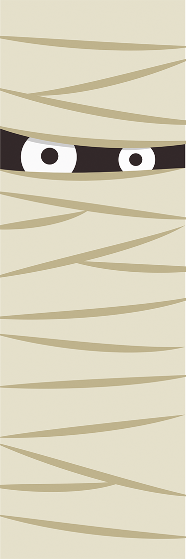 Cadılar bayramı pvc halı mumya gözleri - TenStickers