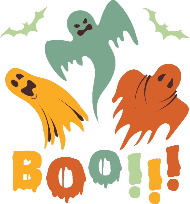 Cadılar bayramı pvc halı boo hayalet - TenStickers