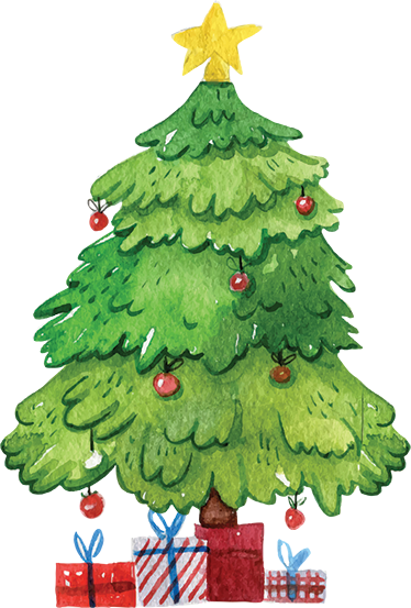 Noel pvc halı hediye ile ağaç - TenStickers