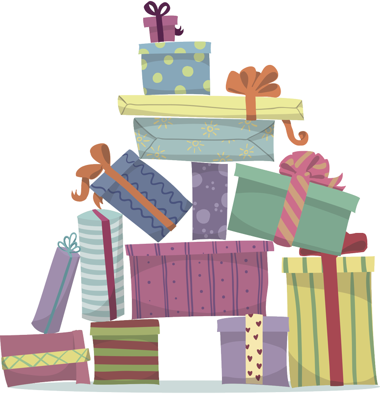 Noel pvc halı hediye yığını - TenStickers