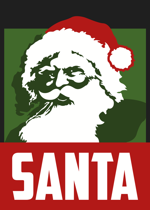 Noel pvc halı gerçekçi noel baba - TenStickers