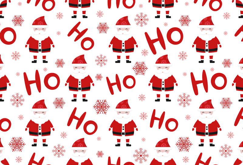 Noel pvc halı santa claus ve hohoho deseniyle - TenStickers