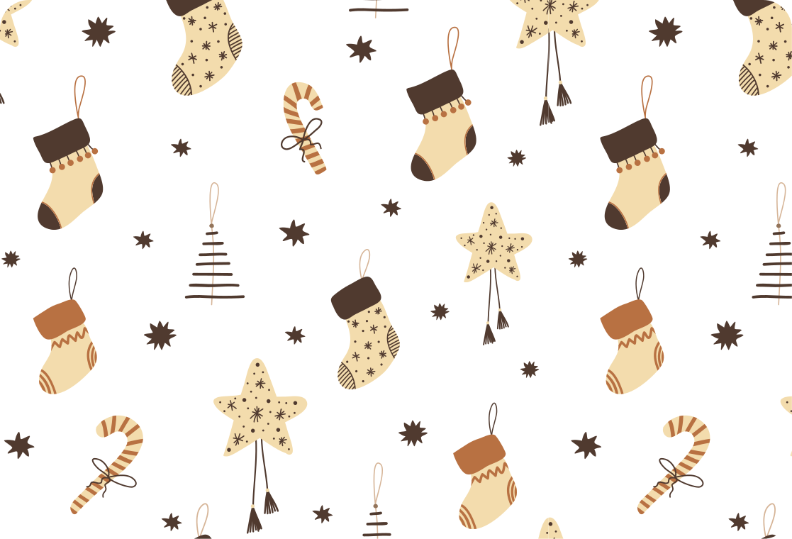 Noel pvc halı parıltılı hediye deseni - TenStickers