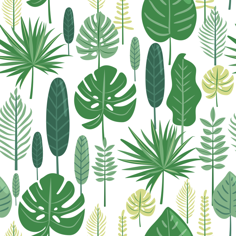 Monstera çiçekler ve bitkiler pvc halı - TenStickers