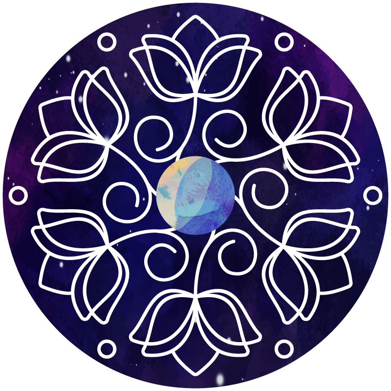Çiçekler ve bitkiler pvc halı lotus deseni tasarımı - TenStickers