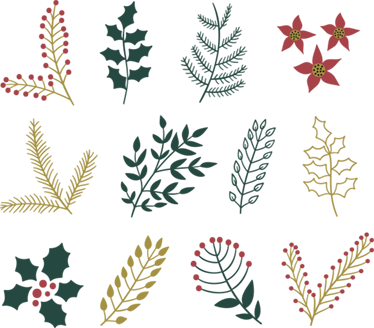Yemek odası pvc halı noel süsleri - TenStickers