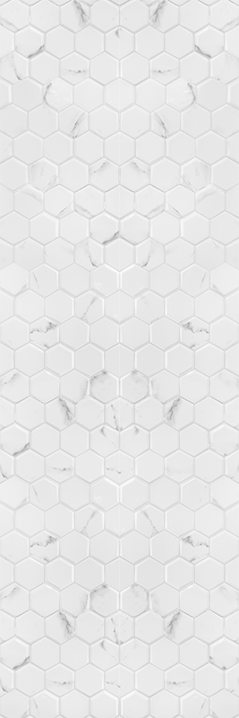 Mutfak pvc halı altıgen şık gri karolar - TenStickers