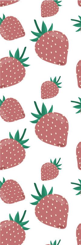 Mutfak pvc halı renkli el yazısı çilek deseni - TenStickers