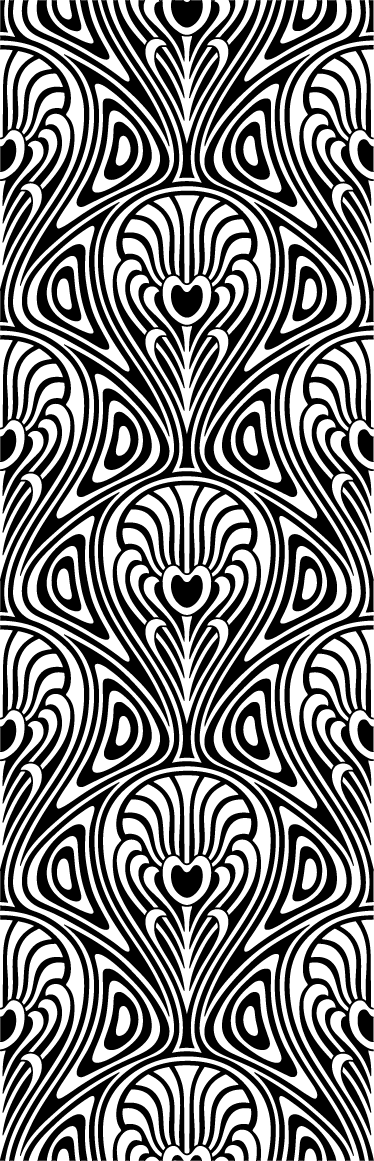 Banyo pvc halı art nouveau desenli - TenStickers