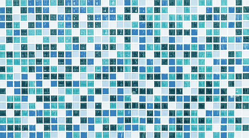 Banyo pvc halı mavi mozaik karolar - TenStickers