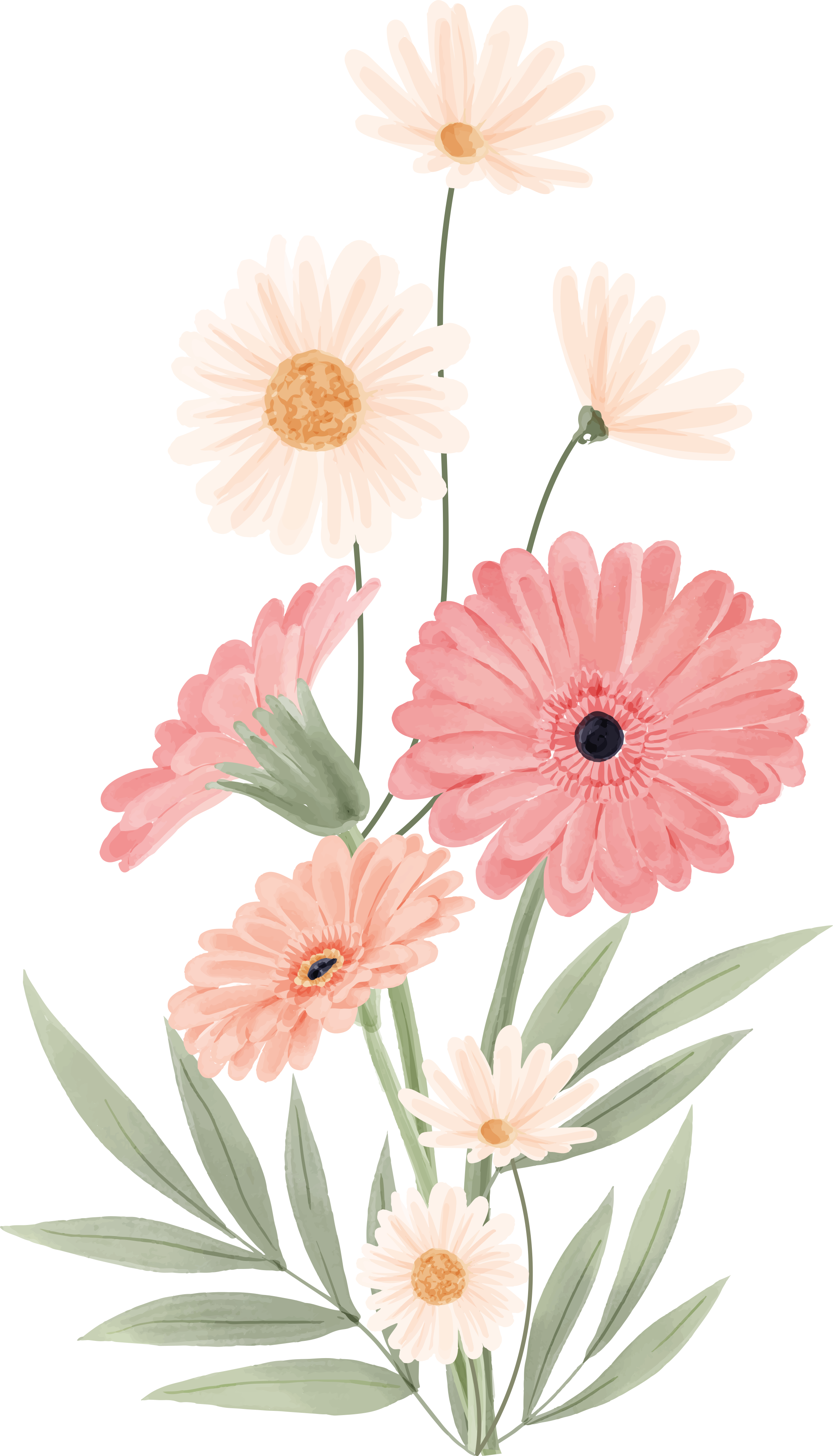 Banyo pvc halı pembe papatyalar - TenStickers