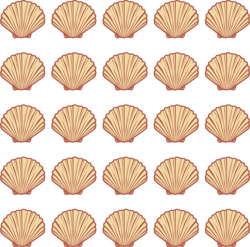 Çiçekler ve bitkiler pvc halı deniz kabuğu deseni - TenStickers